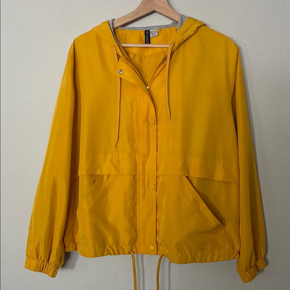 H&M Yellow Utility Jacket with Hood